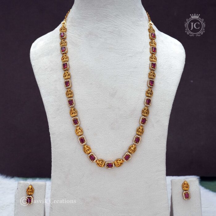 66 Lakshmi Nakshi Haram Red - JCHM066 999 (2)