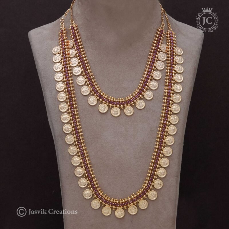 Micro-Plated-Kasu-Malai-Combo-Set - JCCM069