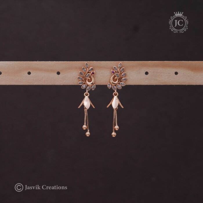 89 Rose gold Ear Rings - JCRG089 220