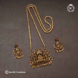 Antique Lakshmi Dollar, Microplated Chain  - JCCH208