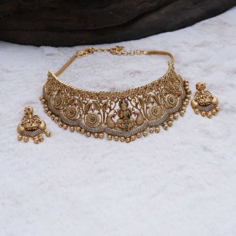 Antique Lakshmi  Bridal Choker JCNL187 - Image 2