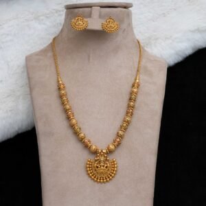 Premium Brass Base Ball Chain with Lakshmi Pendent Mid Haram - JCHM102