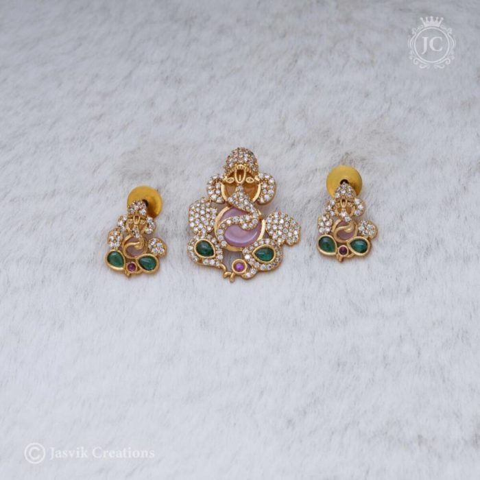 Premium Vinayagar Pendent Set 399 (1)
