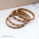 137 Peacock Feather Pattern Bangle Set JCBN137- 350 (2)