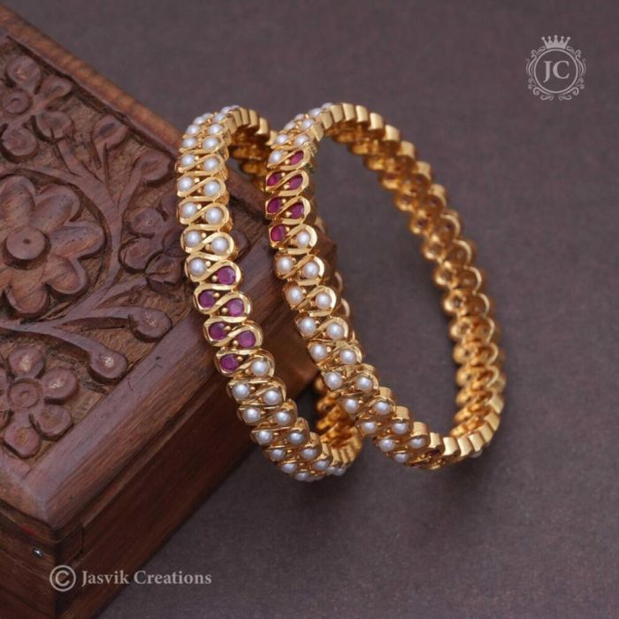 149 Impon 2 Line Muthu Bangle -JCBN149 – 825 (2)