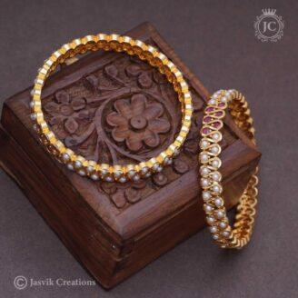 149 Impon 2 Line Muthu Bangle -JCBN149 – 825 (3)