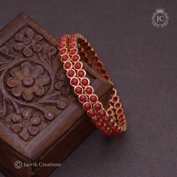 151 Impon Corel( Pavalam) Bangles- JCBN151 - 550 (2)
