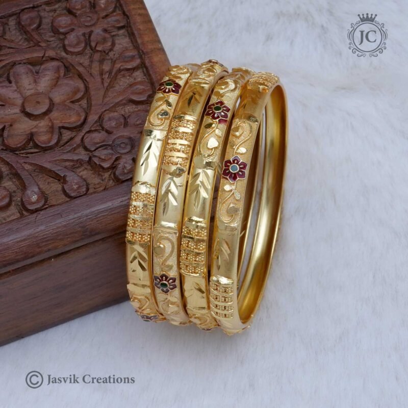 Gold Look Budget Friendly Bangle - JCBN168