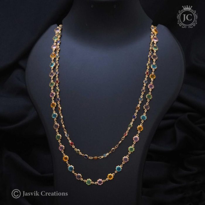 236 Double Line Crystal Chain - JCCH236 -450