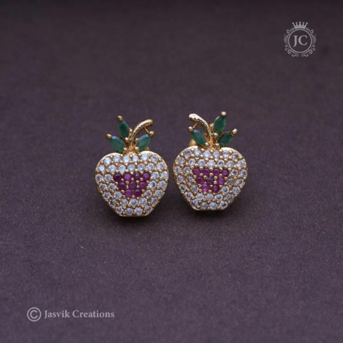 239 Micro-Plated-Apple-AD-Multi-Colour-Stud-JCER239-130-(1)