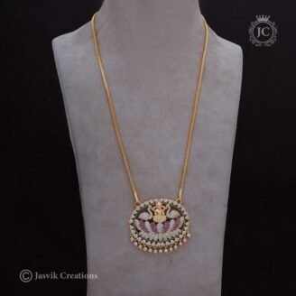 AD-Lakshmi-Dollar-Chain-(Multi-Colour) - JCCH260