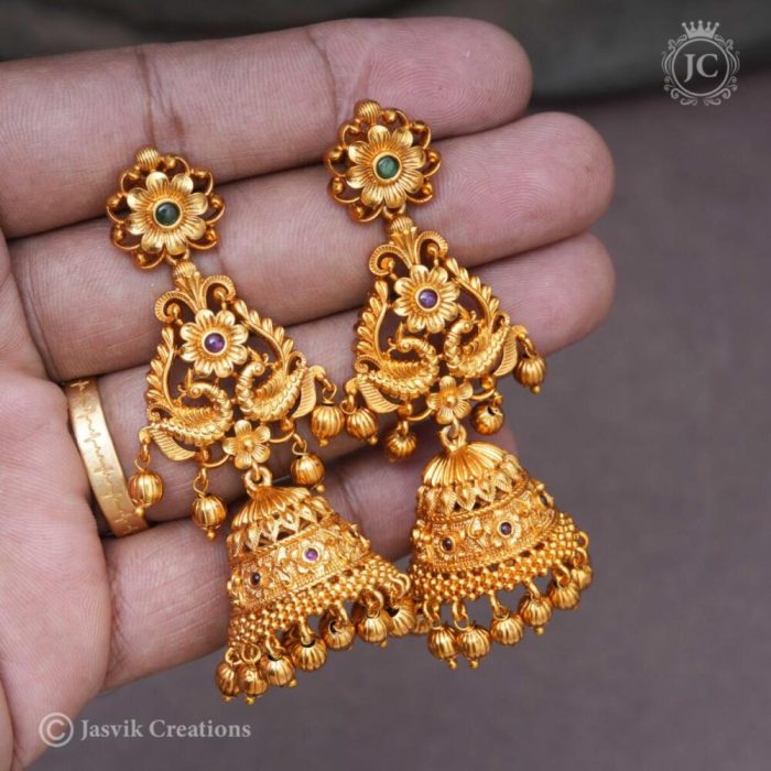 263 PRemium Matte Finish Big Jhumka - JCER263- 350 (2)
