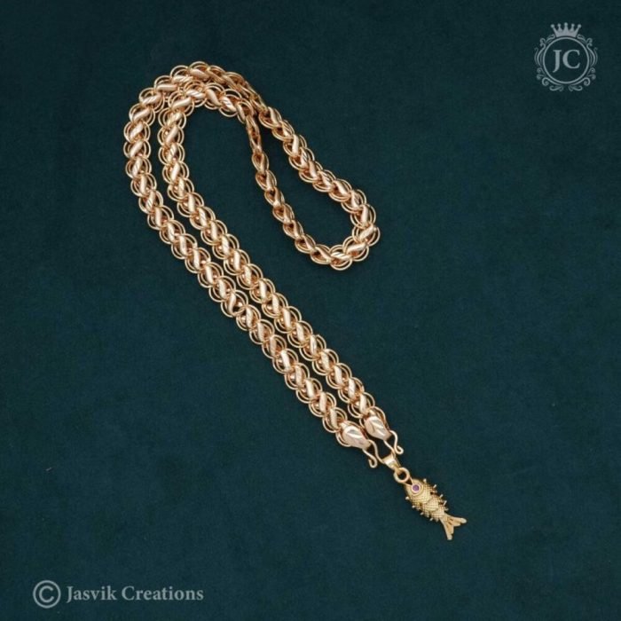 268 Mens Short Chain with fish Pendent - JCCH268- 499 (3) 268 Mens Short Chain with fish Pendent - JCCH268- 499 (3)