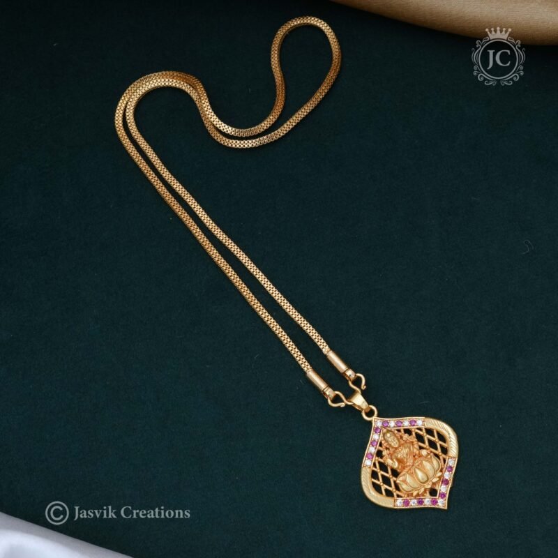 Lakshmi-Dollar-Chain ( Red-White ) - JCCH277