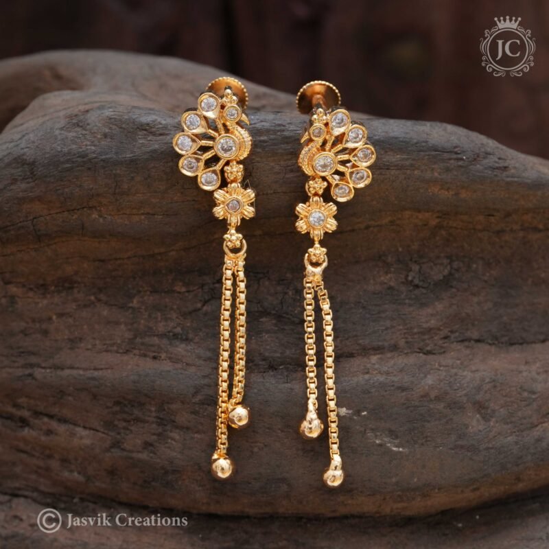 Micro Plated String Ear Rings 1 -  JCER281