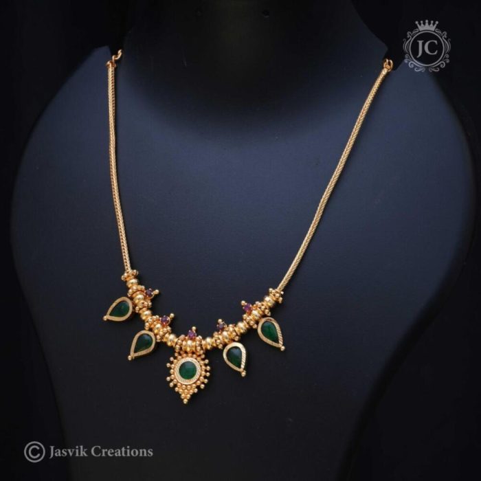 283 Micro Plated Palak Necklace - JCNL283- 499