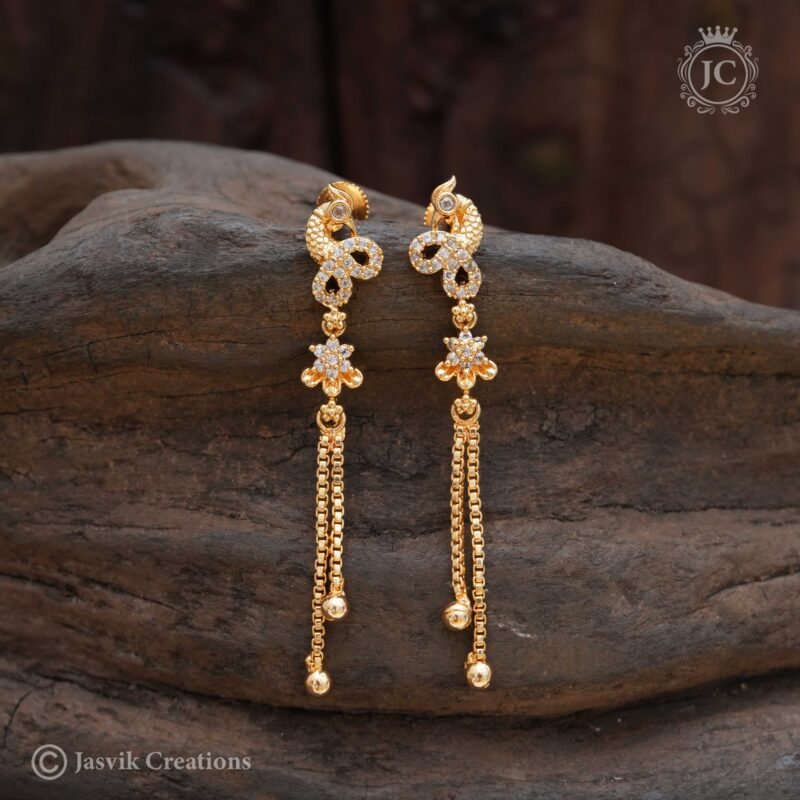 Micro Plated String Ear Rings 3 -  JCER283