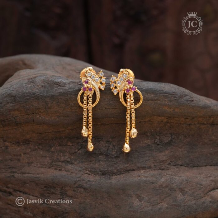 284 Micro Plated String Ear Rings - 160 JCER2841 (4)