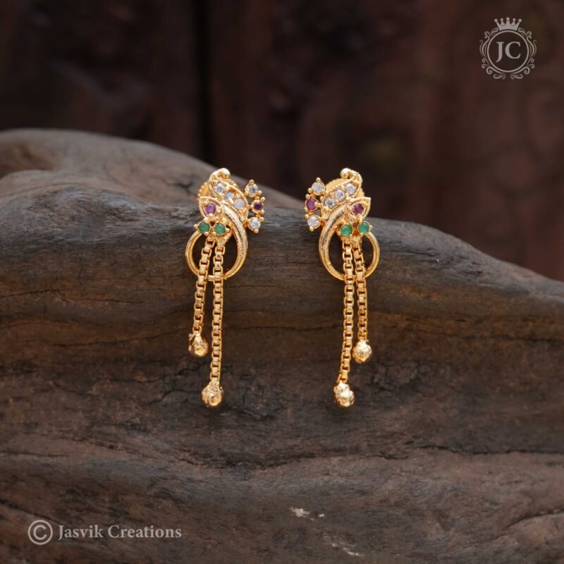 Micro Plated String Ear Rings 5 - JCER285