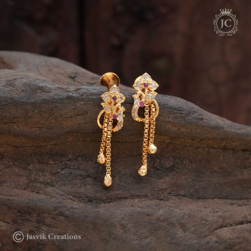 Micro Plated String Ear Rings 7 - JCER287