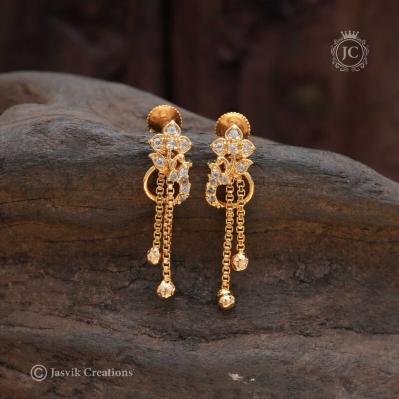 Micro Plated String Ear Rings 8 -  JCER288