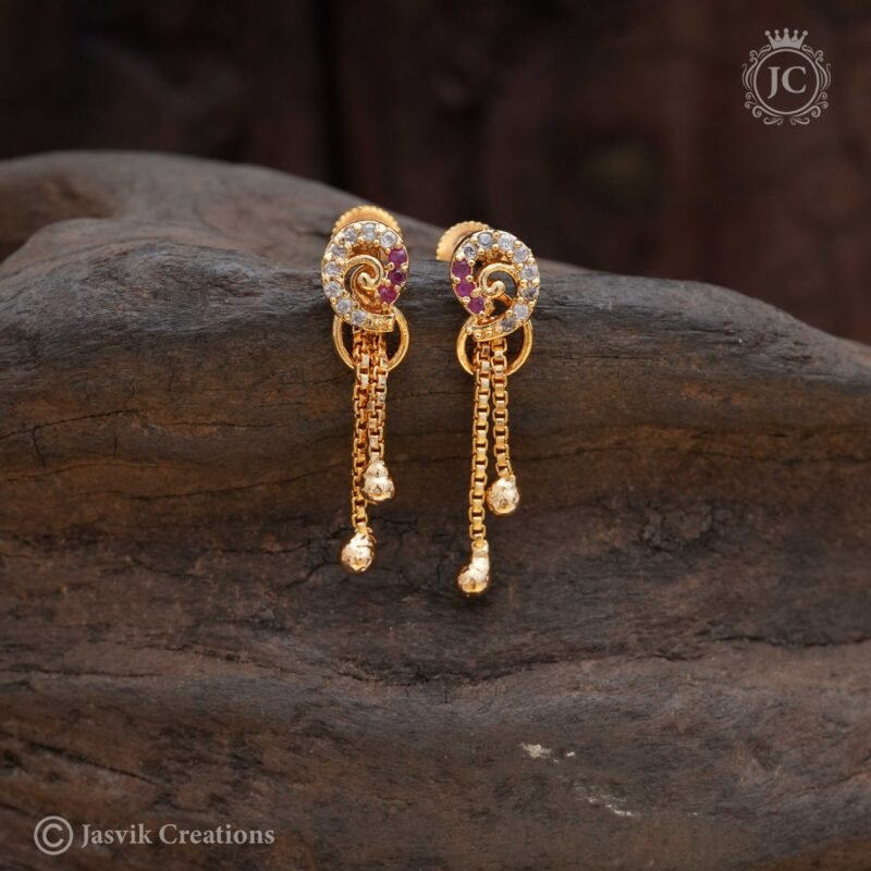 Micro Plated String Ear Rings 10 - JCER290