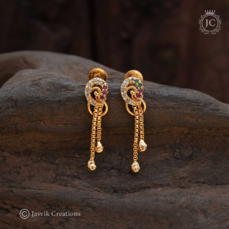 Micro Plated String Ear Rings 13 -  JCER293