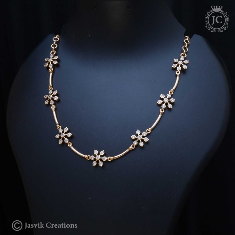 Diamond Look Micro Plated Star Necklace - JCNL299