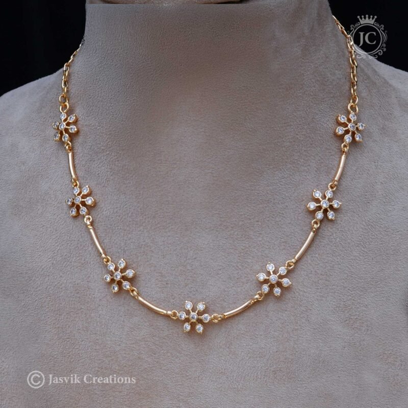 Diamond Look Micro Plated Star Necklace - JCNL299 - Image 2