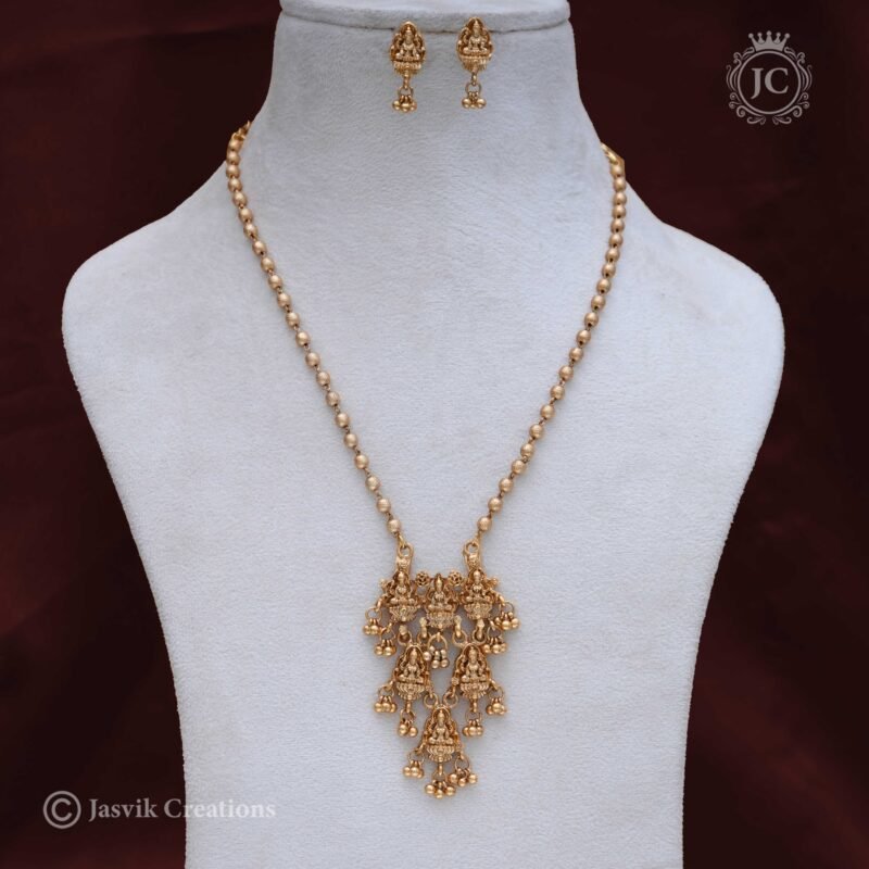 Matte Finish Lakshmi Ball necklace - JCNL306