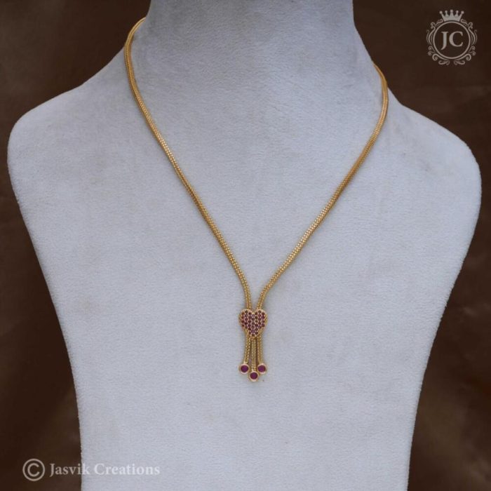 309 Microplated Hearten Necklace - JCNL309- 350
