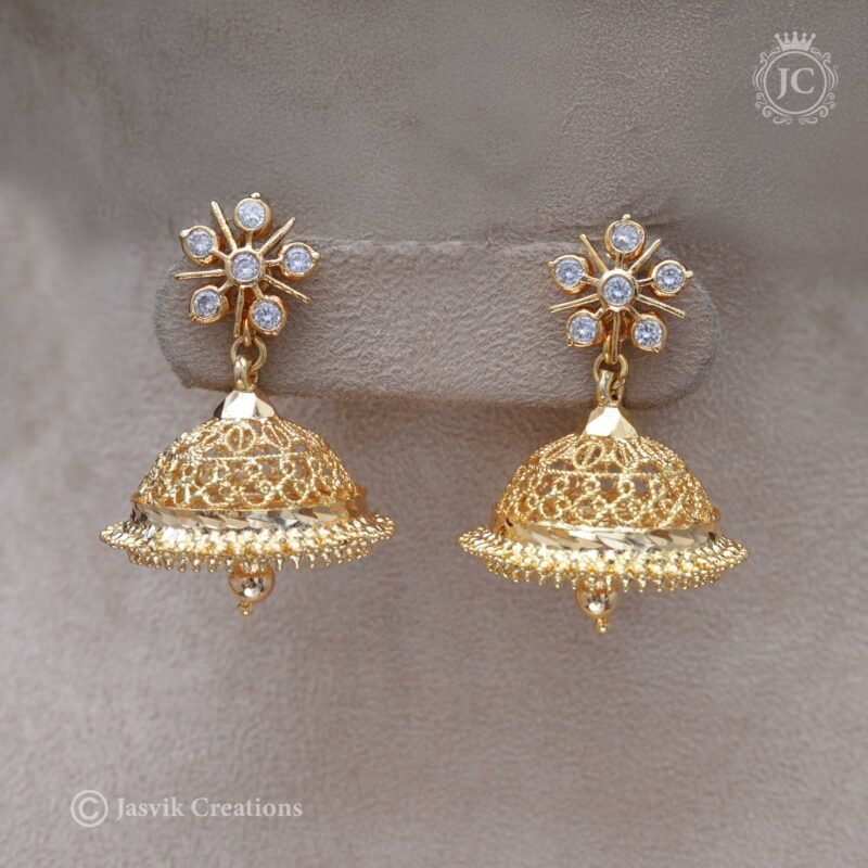 Diamond Look Big Size  Jhumka - JCER315