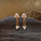 320 Micro Plated PEarl String Ear Rings - JCER320- 170 (2)