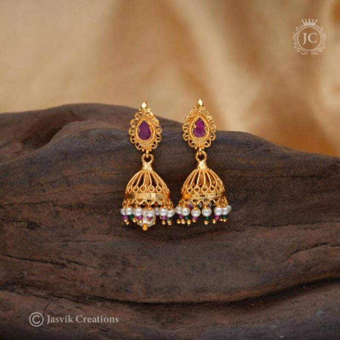 330 Micro Plated Jhumka- JCER330- 220 (2)