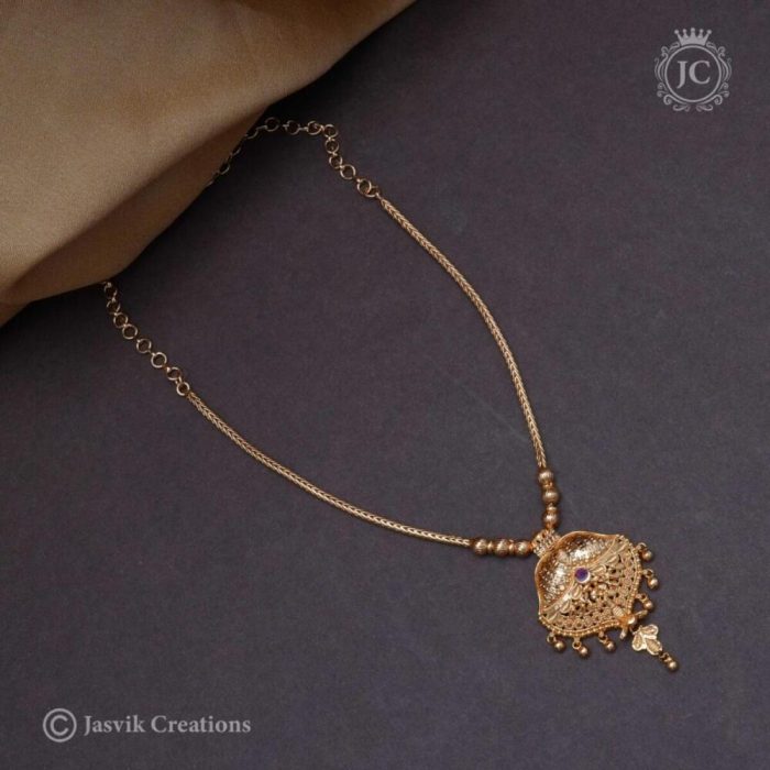 340 Forming Real Gold Look Necklace JCNL340 (3)