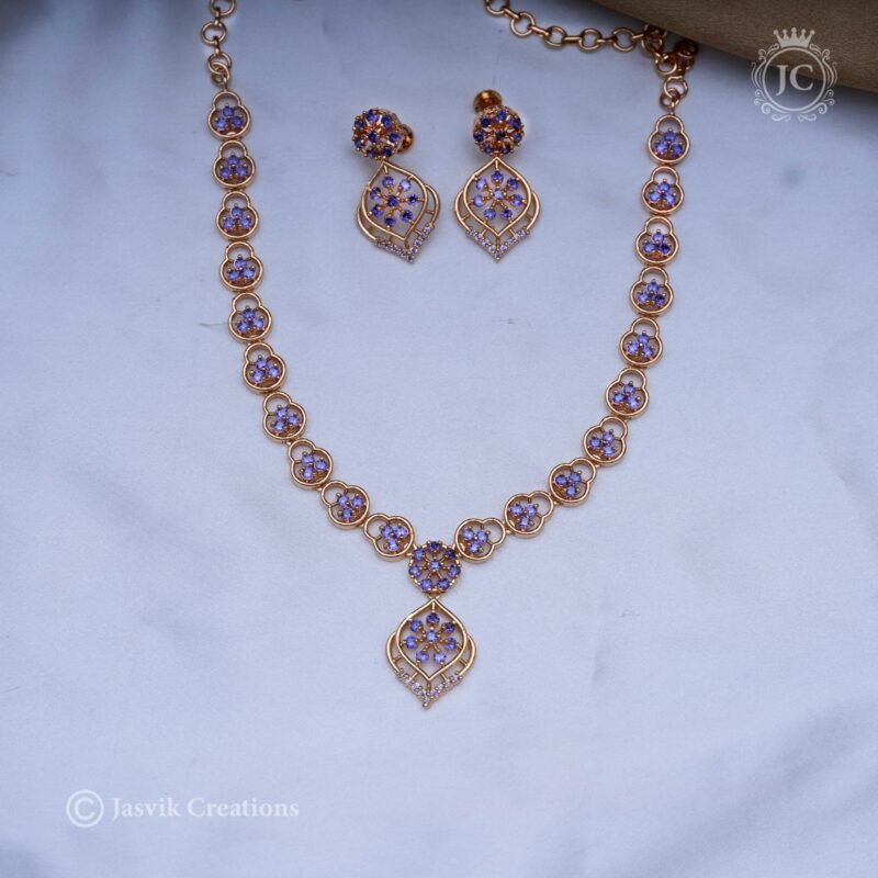 Micro-Plated-Lavander-Necklace - JCNL344 - Image 2