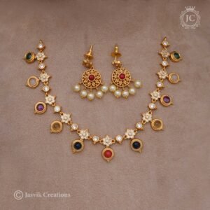 Premium Navarathna Necklace - JCNL353