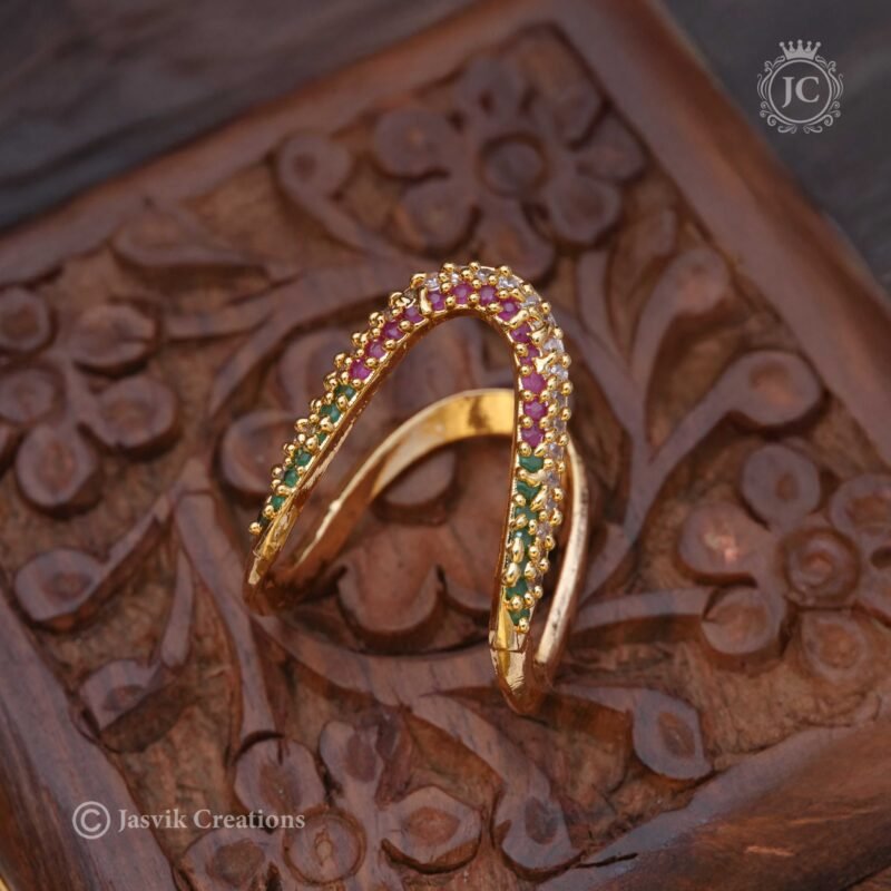 MicroPlated-AD-Vanki-Ring-Red-Green - JCFR037