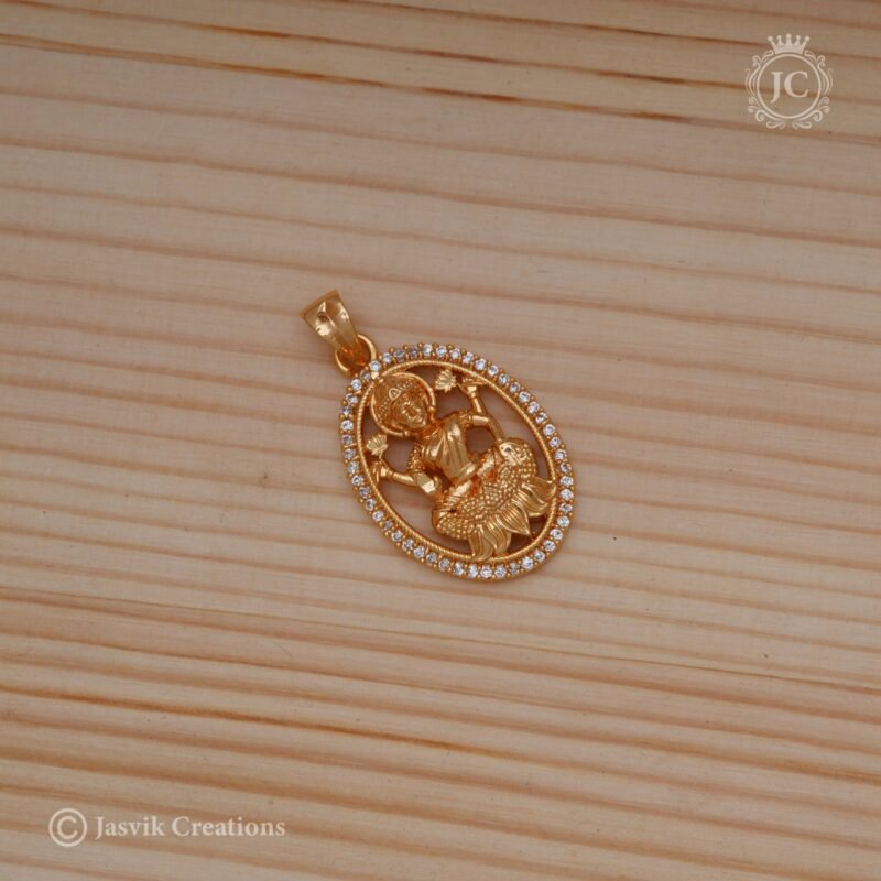 Micro Plated AD Lakshmi Dollar - JCPT054