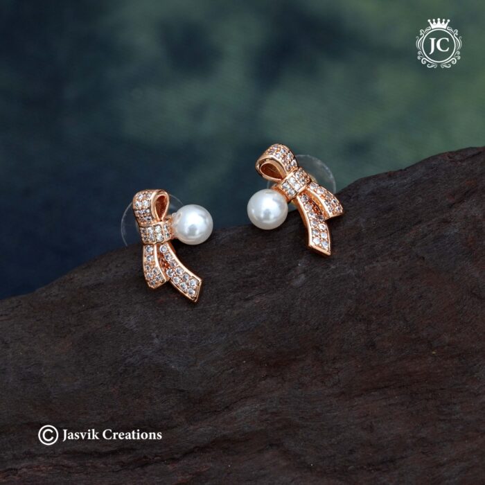 102 Rose Gold Ear Ring- JCRG102 - 130 (3)