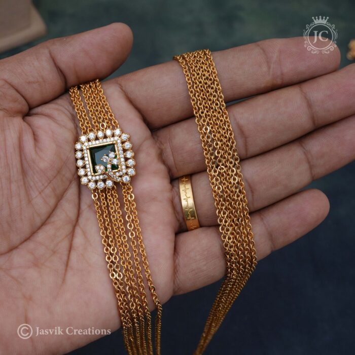 118 Antique Chandra Haram ( Green ) -JCHM118 -650 (2)