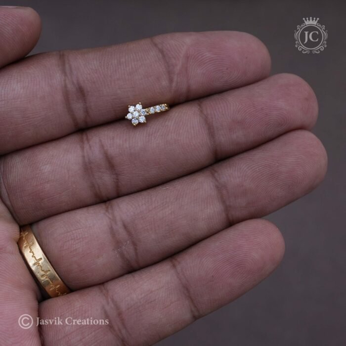 14 AD Flower Pattern Nose Pin- JCNP014 - 99 (2)