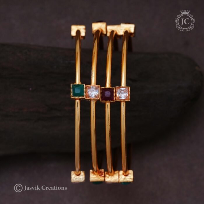 187 Micro Plated Bangle Set - JCBN187 - 120