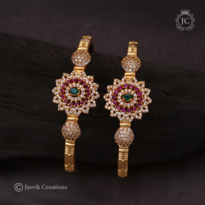 198 Premium Gold Finish Bangle Set - JCBN198 - 550 2.4 - 2.8 (2)