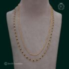 286 2 Line Black HEart Cruystal Chain - JCCH286 450 (2)