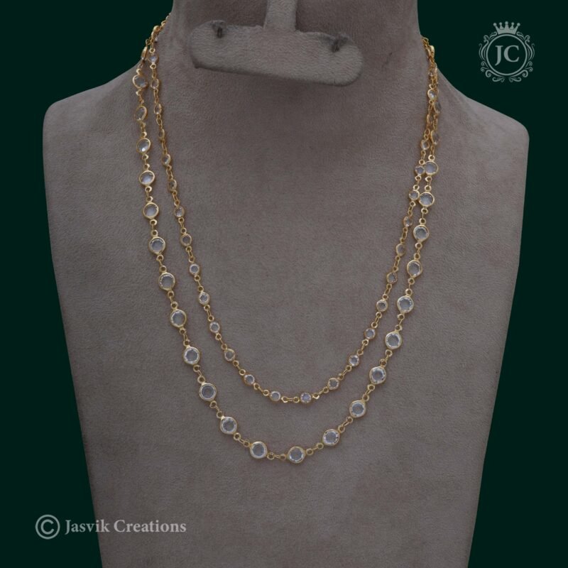 2 Line Crystal Chain  - JCCH287