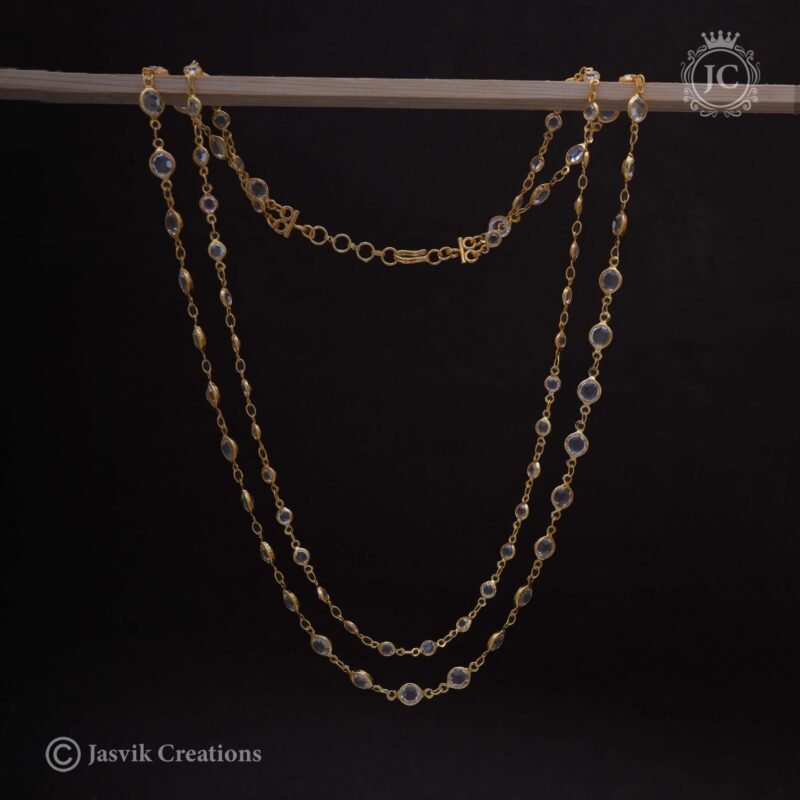 2 Line Crystal Chain  - JCCH287 - Image 2