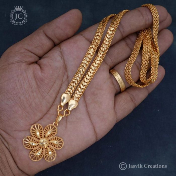 302 Forming Gold Look Flower Dollar Chain- JCCH302 - 24 699 799 30 (2)