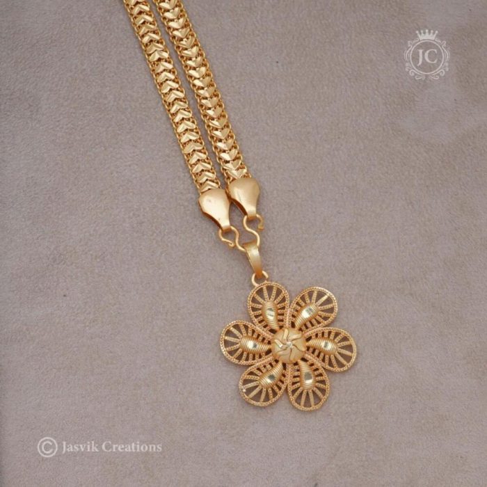 302 Forming Gold Look Flower Dollar Chain- JCCH302 - 24 699 799 30 (3)