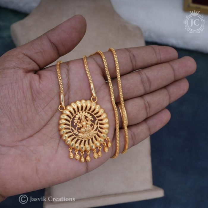 307 Simple Lakshmi Dollar Chain- JCCH307 - 24 599 699 30 (2)